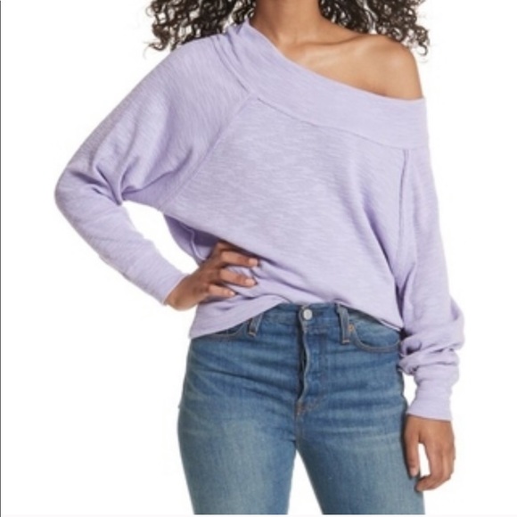 Free People Palisades Off the Shoulder Lilac Dust - Picture 4 of 8